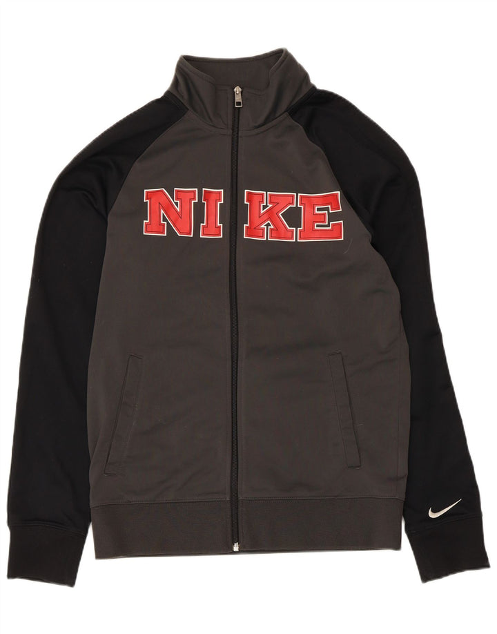 Nike Mens Graphic Tracksuit Top Jacket Small Grey Colourblock Polyester