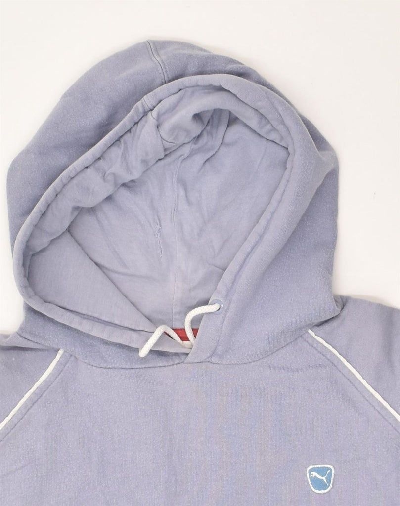 PUMA Womens Hoodie Jumper UK 12 Medium Purple Cotton | Vintage Puma | Thrift | Second-Hand Puma | Used Clothing | Messina Hembry 