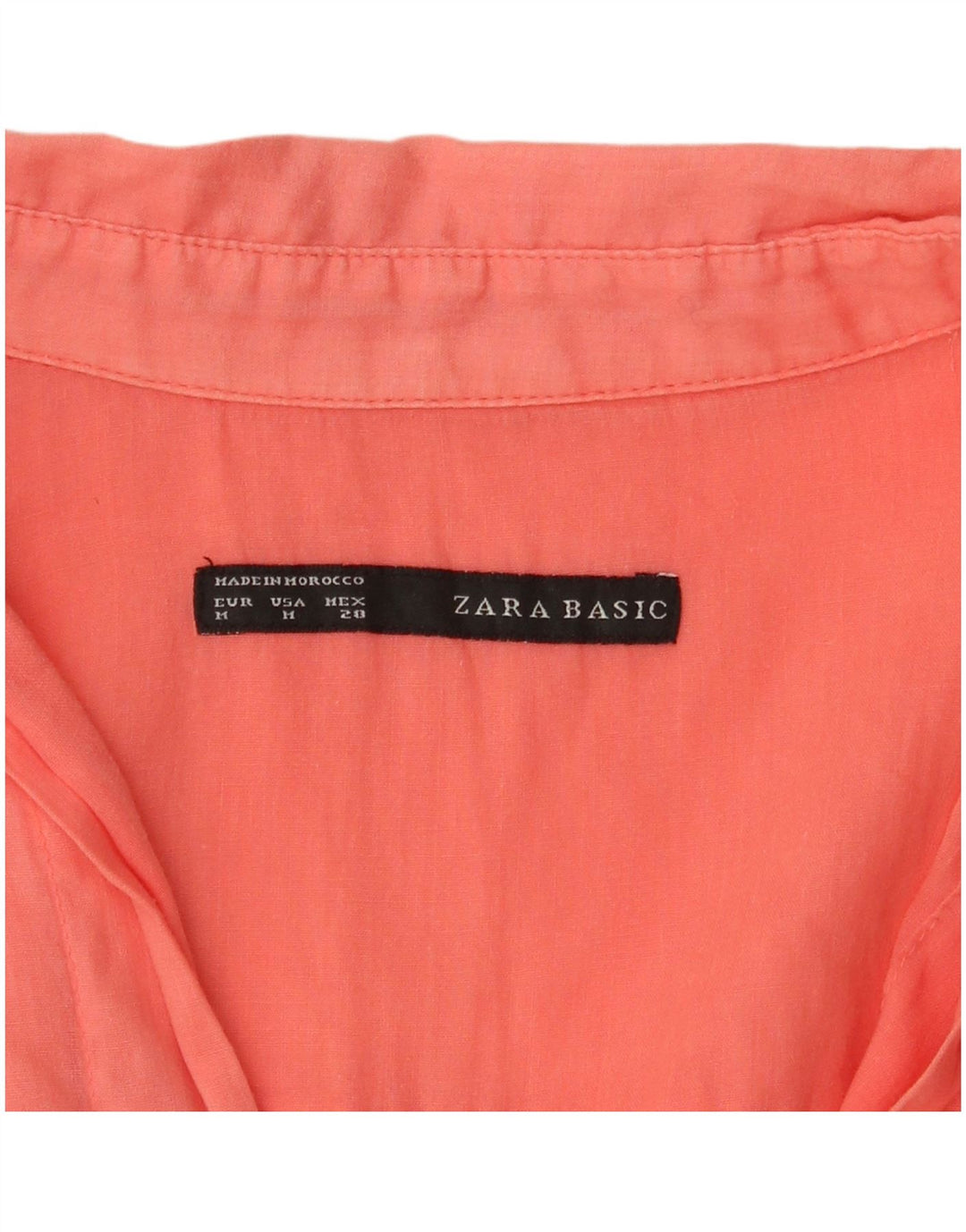 Zara Womens Blouse Top UK 14 Medium Pink