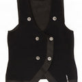 PEUTEREY Womens Knit Double Breasted Waistcoat IT 44 Medium Black Wool