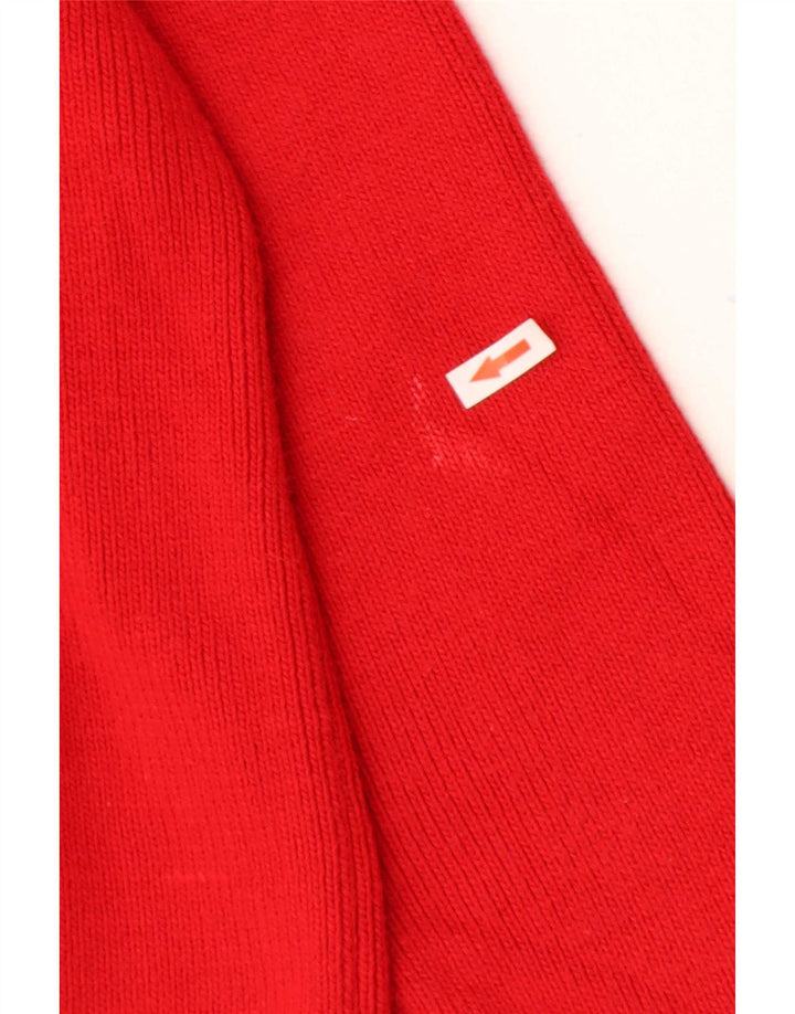 Marks & Spencer Womens Oversized Cardigan Sweater UK 16 Large Red Acrylic