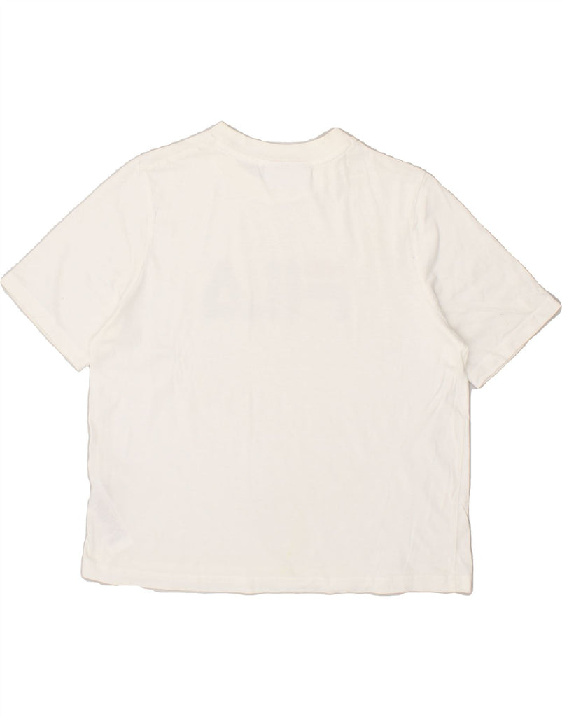 FILA Womens Graphic T-Shirt Top UK 6 XS White Cotton | Vintage Fila | Thrift | Second-Hand Fila | Used Clothing | Messina Hembry 
