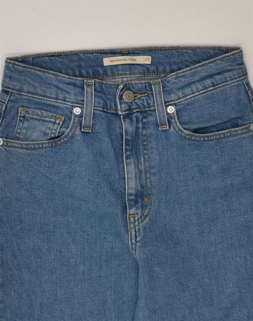 LEVI'S Womens High Waist Tapered Jeans W25 L26 Blue Cotton | Vintage Levi's | Thrift | Second-Hand Levi's | Used Clothing | Messina Hembry 