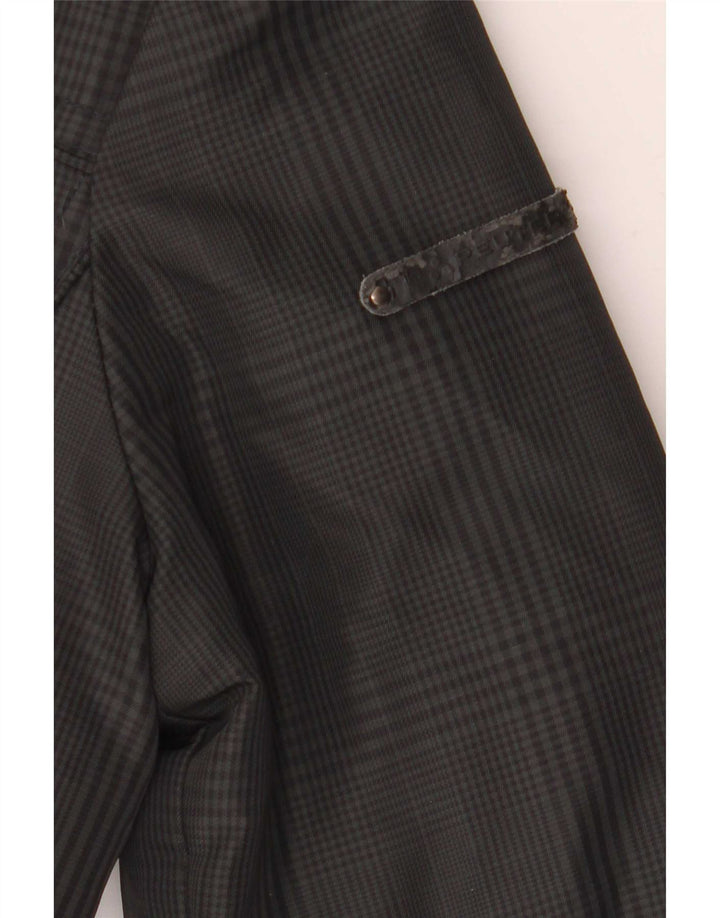 PEUTEREY Mens Bomber Padded Jacket IT 46 Small Grey Houndstooth Polyamide
