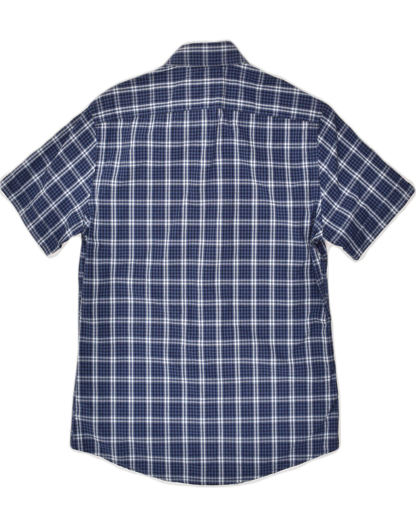 ESPRIT Mens Short Sleeve Shirt Small Navy Blue Check Cotton | Vintage Esprit | Thrift | Second-Hand Esprit | Used Clothing | Messina Hembry 