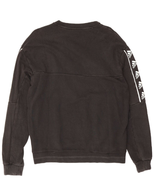 Adidas Mens Graphic Sweatshirt Jumper Medium Black Cotton