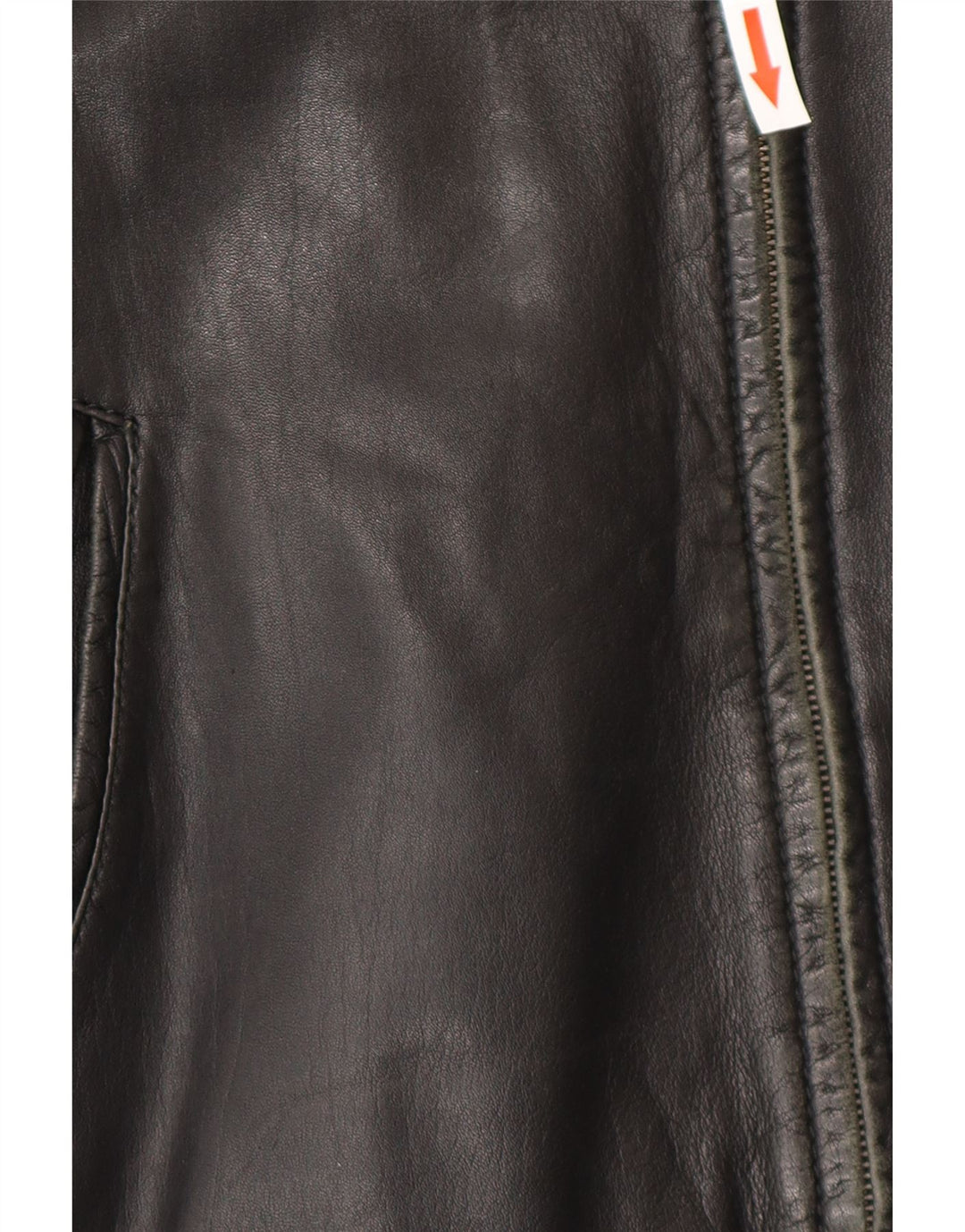 Vintage Mens Bomber Leather Jacket IT 50 Large Black Leather