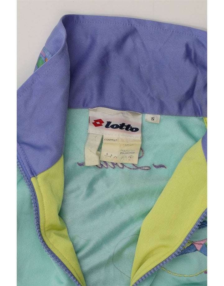 Lotto Mens Loose Fit Tracksuit Top Jacket Small Purple Colourblock