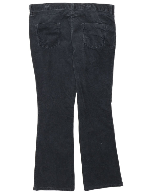 Marks & Spencer Womens High Waist Corduroy Trousers UK 16 Large W36 L31 Nav