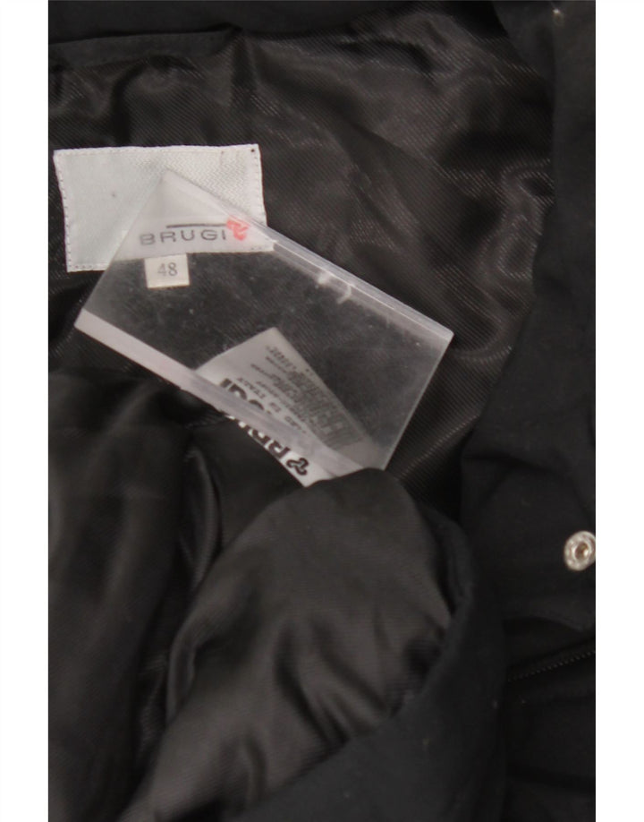 BRUGI Womens Hooded Padded Coat IT 48 XL Black Polyester