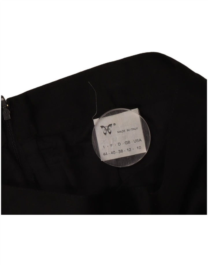 Vintage Womens Pencil Skirt UK 12 Medium W28 Black Acetate
