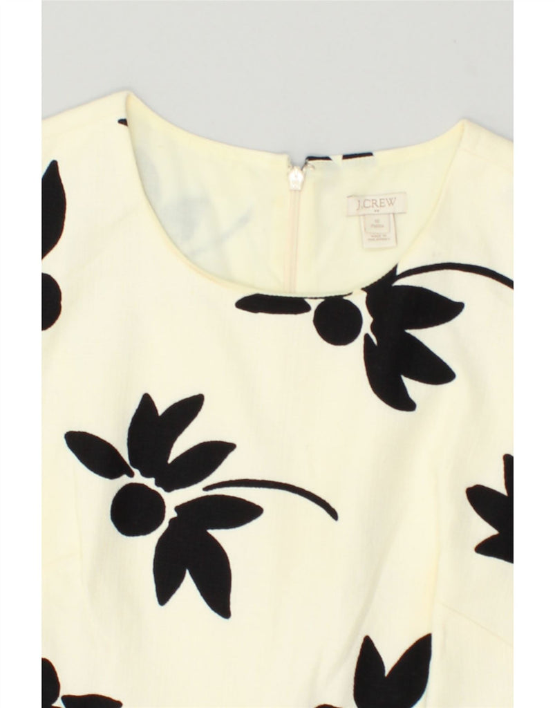 J. CREW Womens Basic Dress UK 10 Small White Floral | Vintage J. Crew | Thrift | Second-Hand J. Crew | Used Clothing | Messina Hembry 