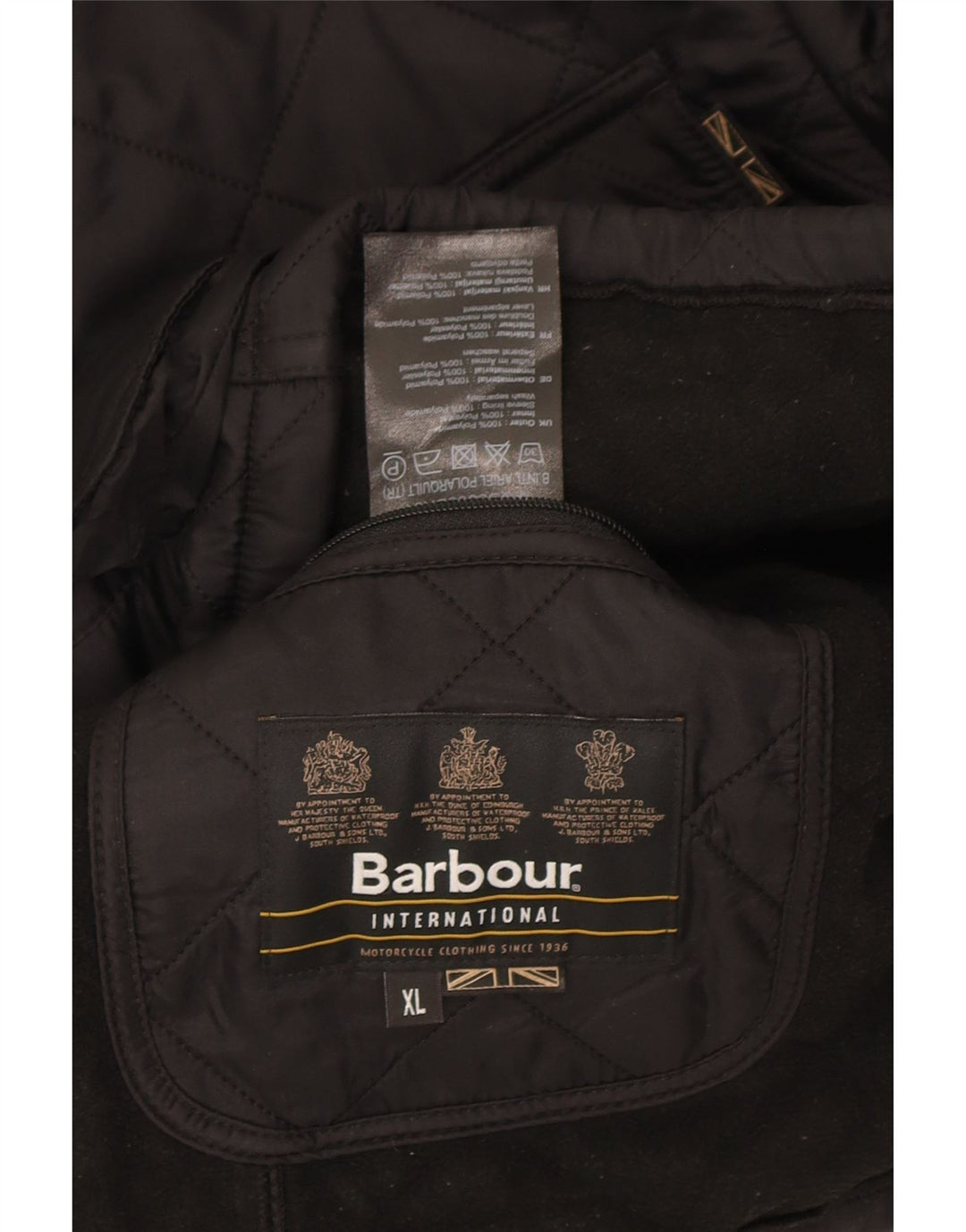 Barbour Mens Quilted Jacket UK 42 XL Black Polyamide