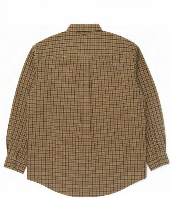 Timberland Mens Shirt Large Khaki Check Cotton