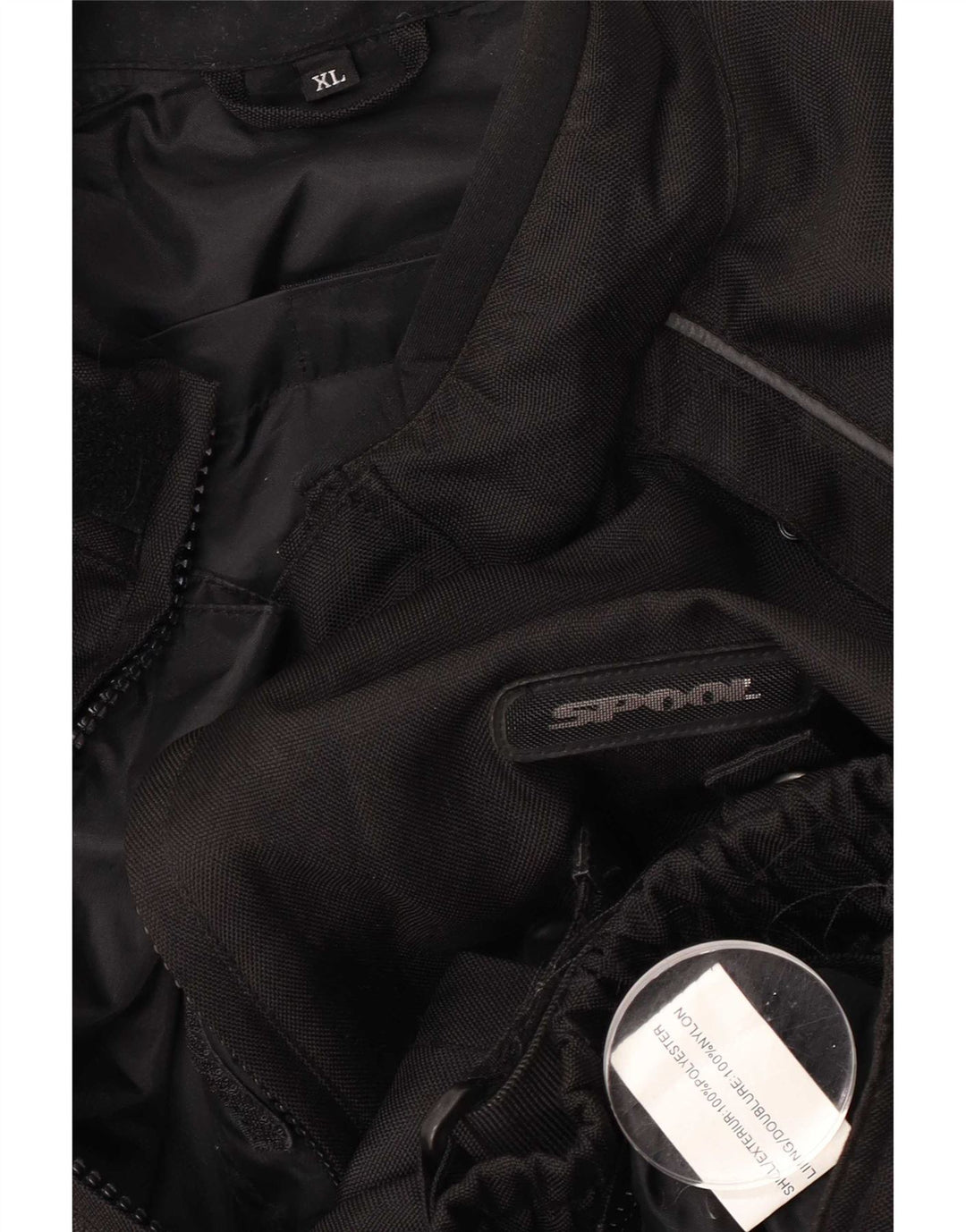 Spool Mens Racer Jacket UK 42 XL Black Polyester