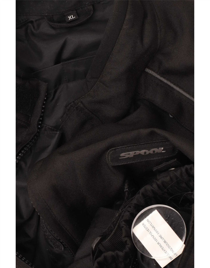 Spool Mens Racer Jacket UK 42 XL Black Polyester