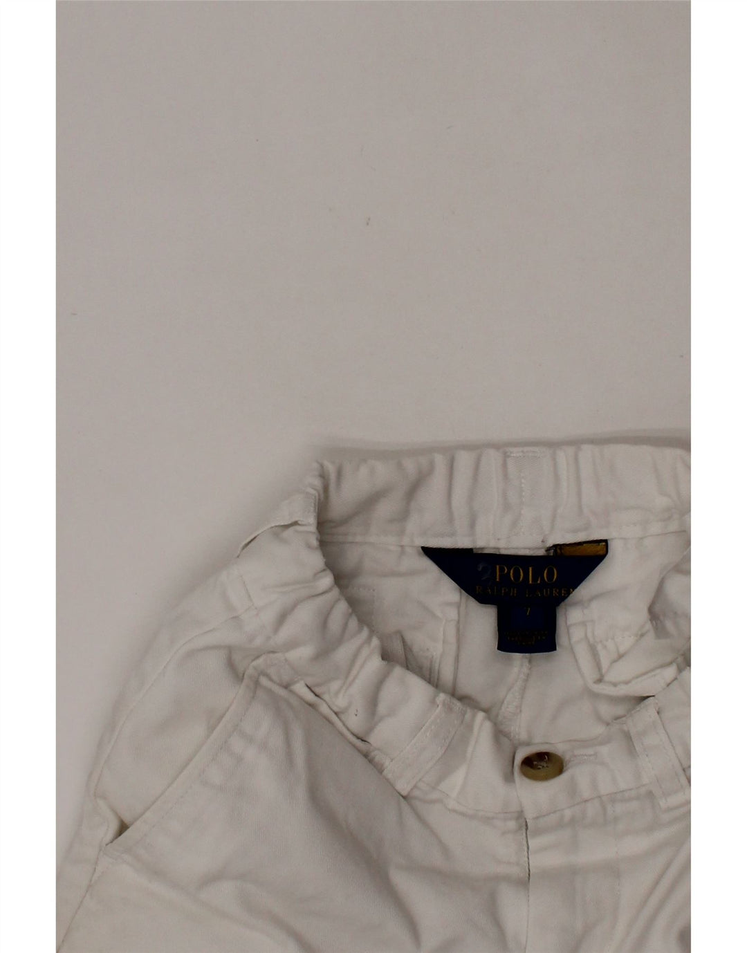 POLO RALPH LAUREN Boys Chino Shorts 6-7 Years W22  White Cotton
