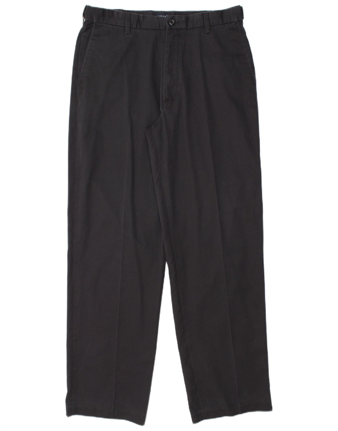 IZOD Mens Straight Chino Trousers W34 L34 Navy Blue Cotton