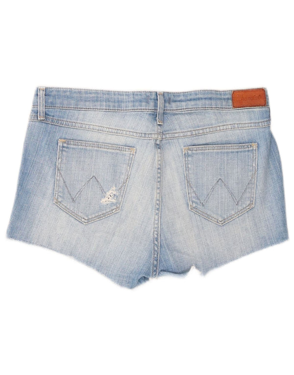 Wrangler Womens Boyfriend Distressed Denim Shorts XS W29 Blue Cotton