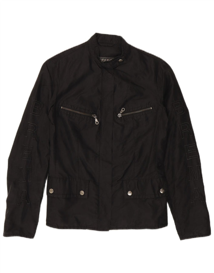 Brema Womens Graphic Utility Jacket IT 42 Medium Black