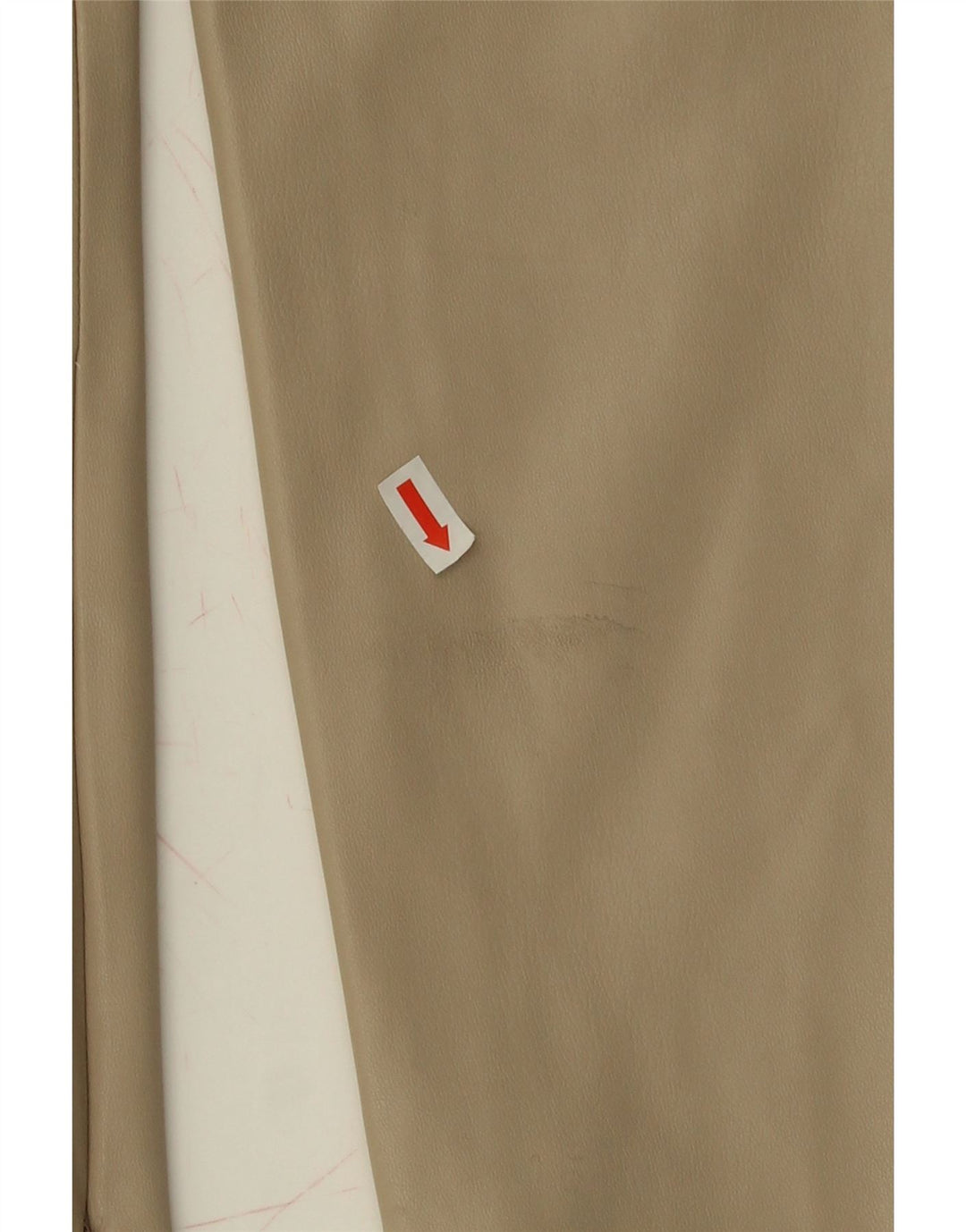 ZARA Womens Skinny Leather Trousers Medium W29 L27 Beige Vintage Zara and Second-Hand Zara from Messina Hembry 