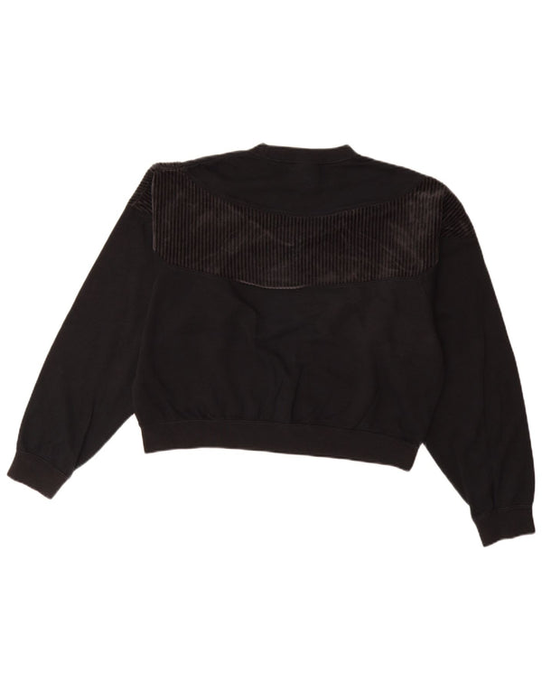 NIKE Womens Oversized Sweatshirt Jumper UK 10 Small Black Cotton