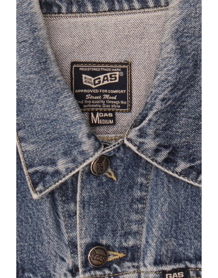 Gas Mens Denim Jacket UK 38 Medium Blue