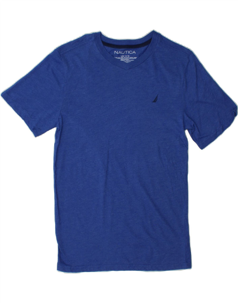 NAUTICA Boys T-Shirt Top 14-15 Years Large Blue Cotton Vintage Nautica and Second-Hand Nautica from Messina Hembry 
