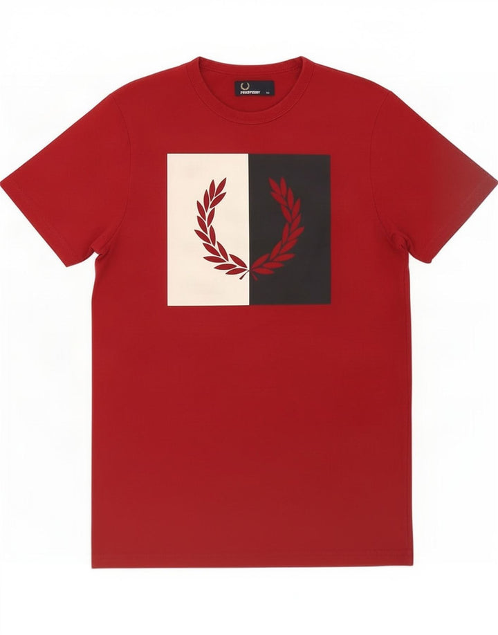 Fred Perry Mens Graphic T-Shirt Top XS Red