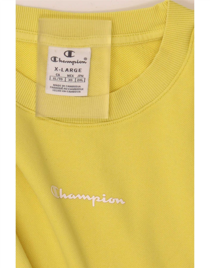 Champion Womens Sweatshirt Jumper UK 18 XL Yellow