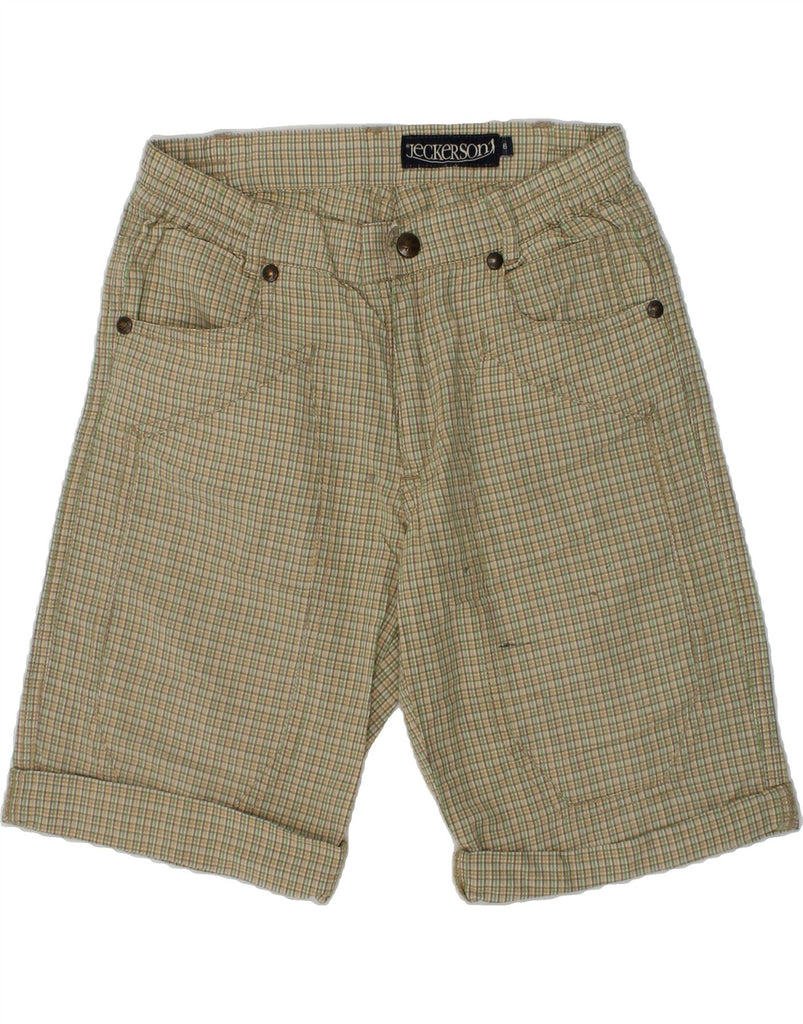 JECKERSON Boys Casual Shorts 5-6 Years W24 Beige Check Cotton | Vintage Jeckerson | Thrift | Second-Hand Jeckerson | Used Clothing | Messina Hembry 