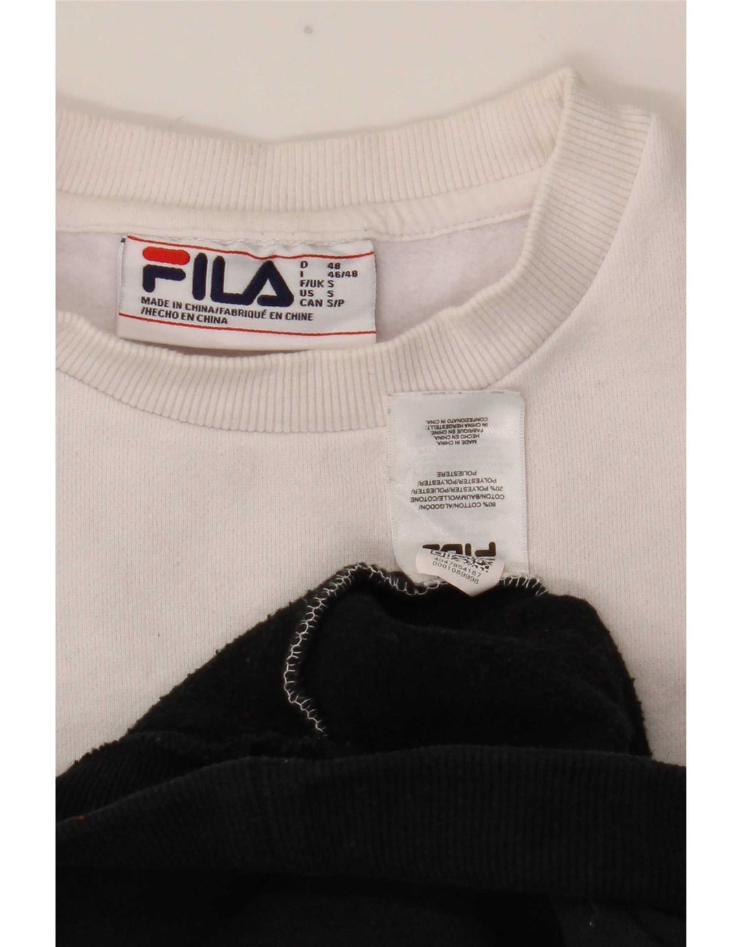 Fila Mens Graphic Sweatshirt Jumper Small White Colourblock Cotton
