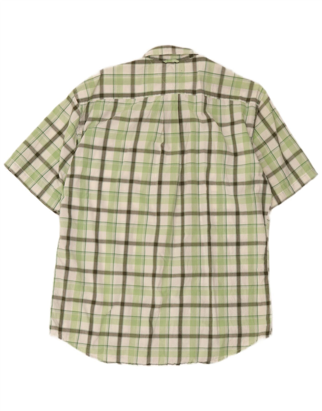 Tommy Hilfiger Mens Short Sleeve Shirt Large Green Check