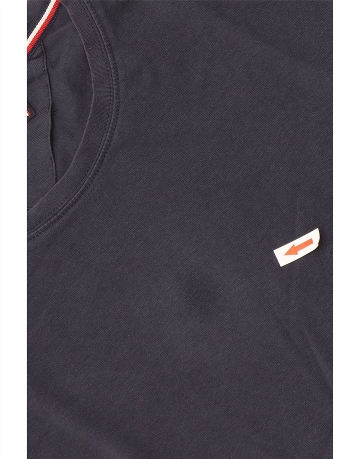 Tommy Hilfiger Mens T-Shirt Top Large Navy Blue Cotton