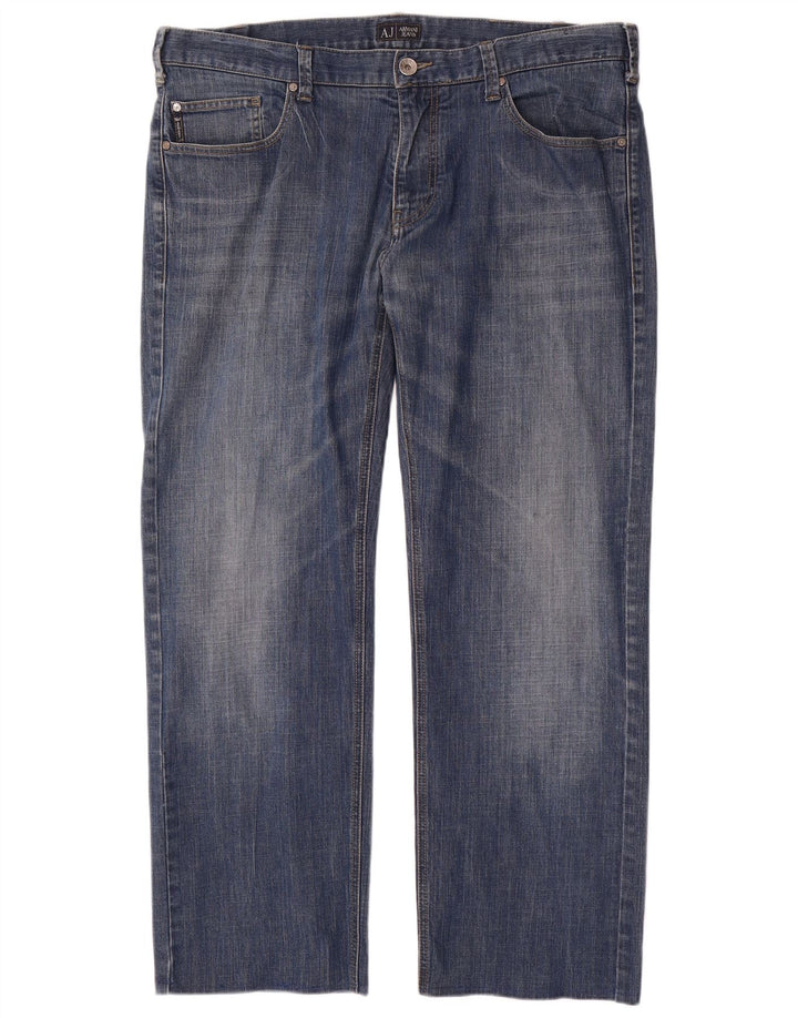 ARMANI Mens Straight Jeans W38 L30  Blue Cotton