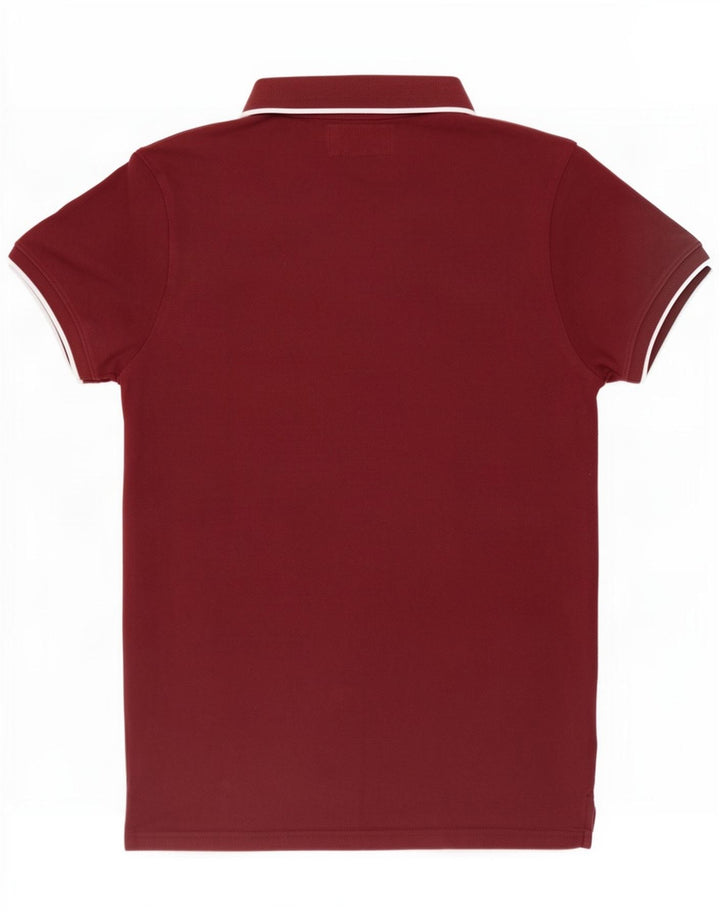 Jack Wills Mens Polo Shirt Medium Burgundy Cotton