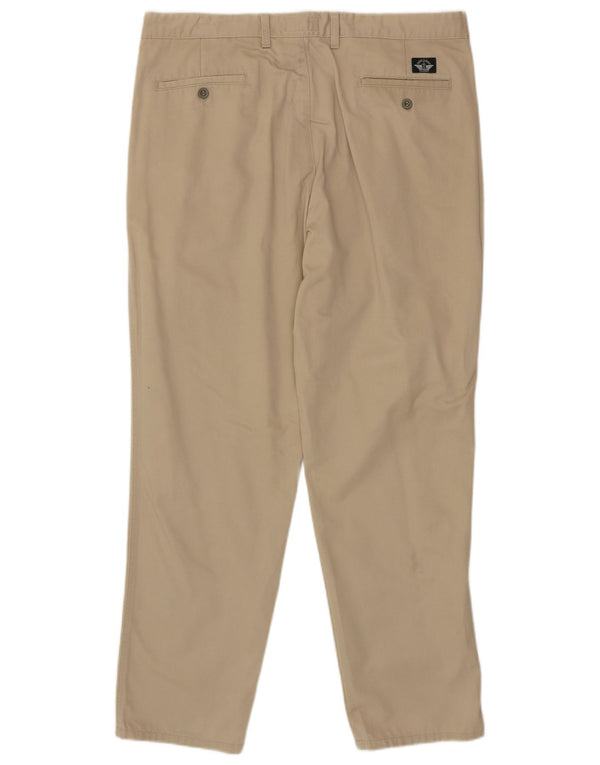 Dockers Mens Pegged Chino Trousers W40 L32 Beige Cotton
