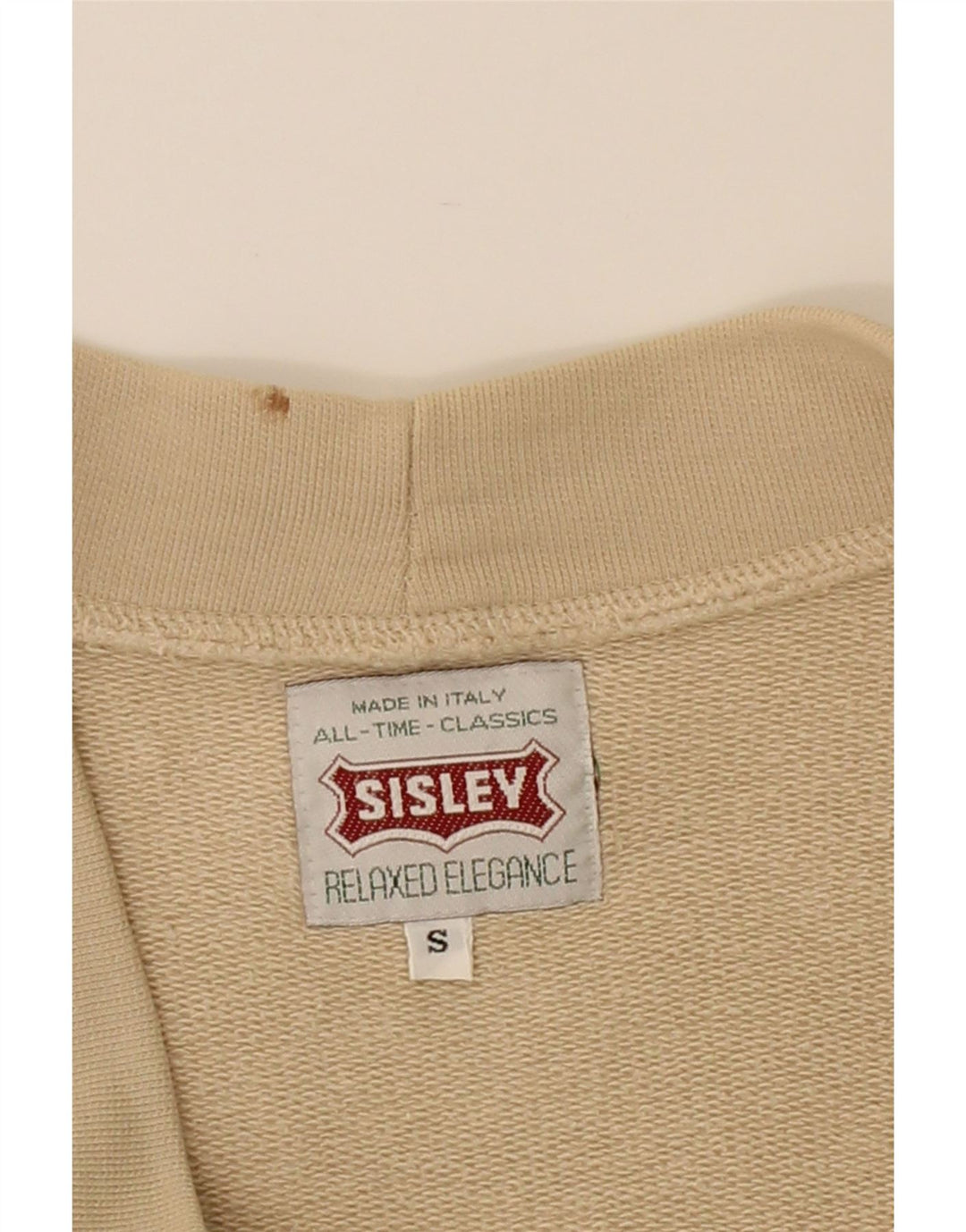 SISLEY Womens Relaxed Cardigan Sweater UK 10 Small Beige Vintage Sisley and Second-Hand Sisley from Messina Hembry 
