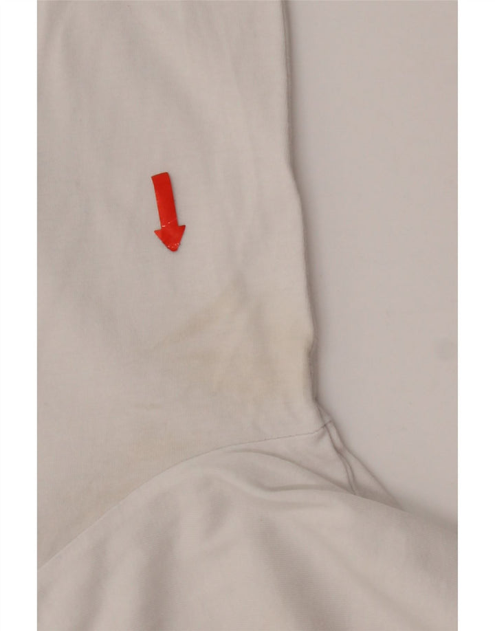 Converse Mens Graphic Top Long Sleeve Medium White Cotton