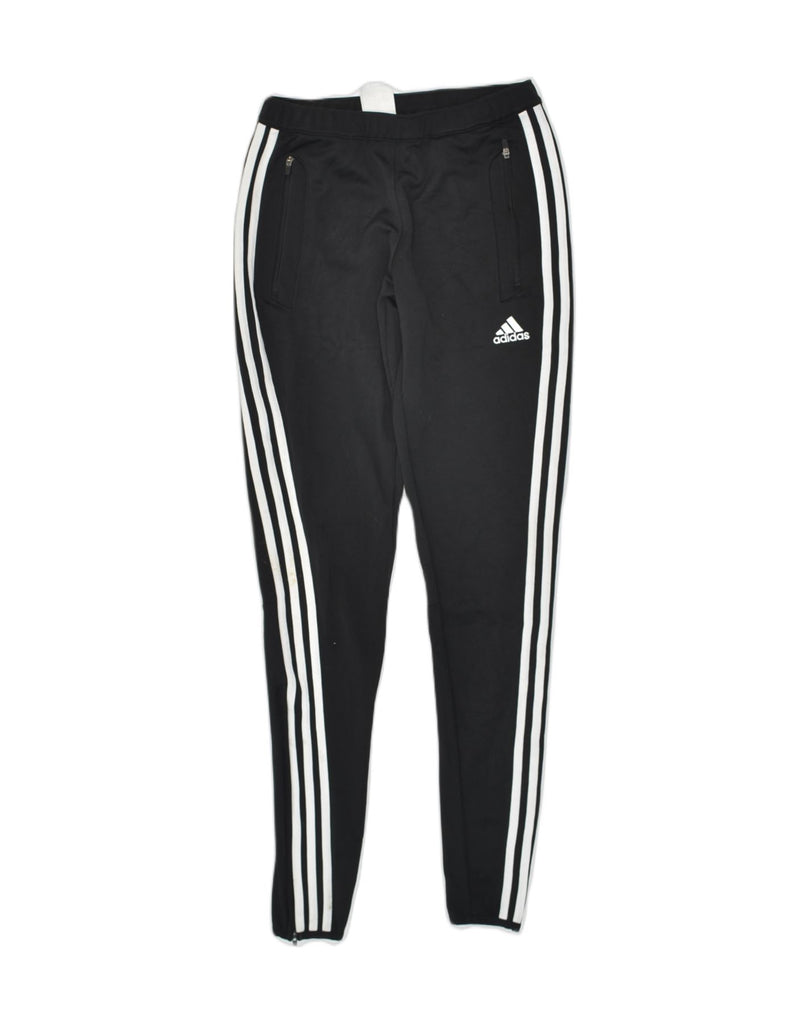 ADIDAS Womens Tracksuit Trousers UK 6 XS Black Polyester | Vintage Adidas | Thrift | Second-Hand Adidas | Used Clothing | Messina Hembry 