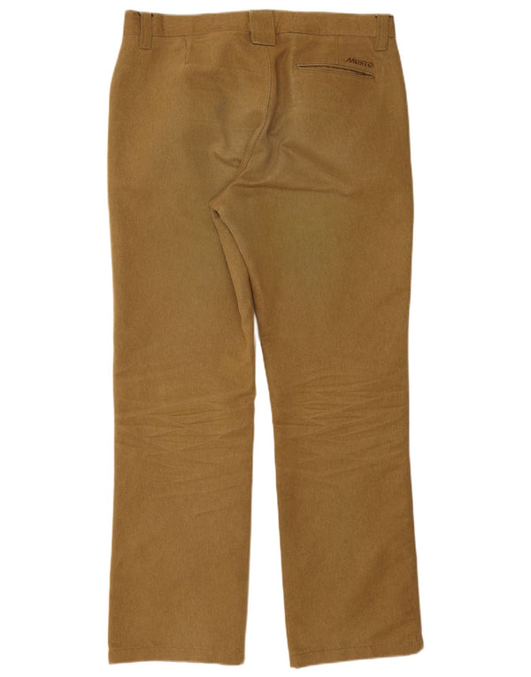 Musto Mens Straight Casual Trousers W36 L31 Beige Cotton