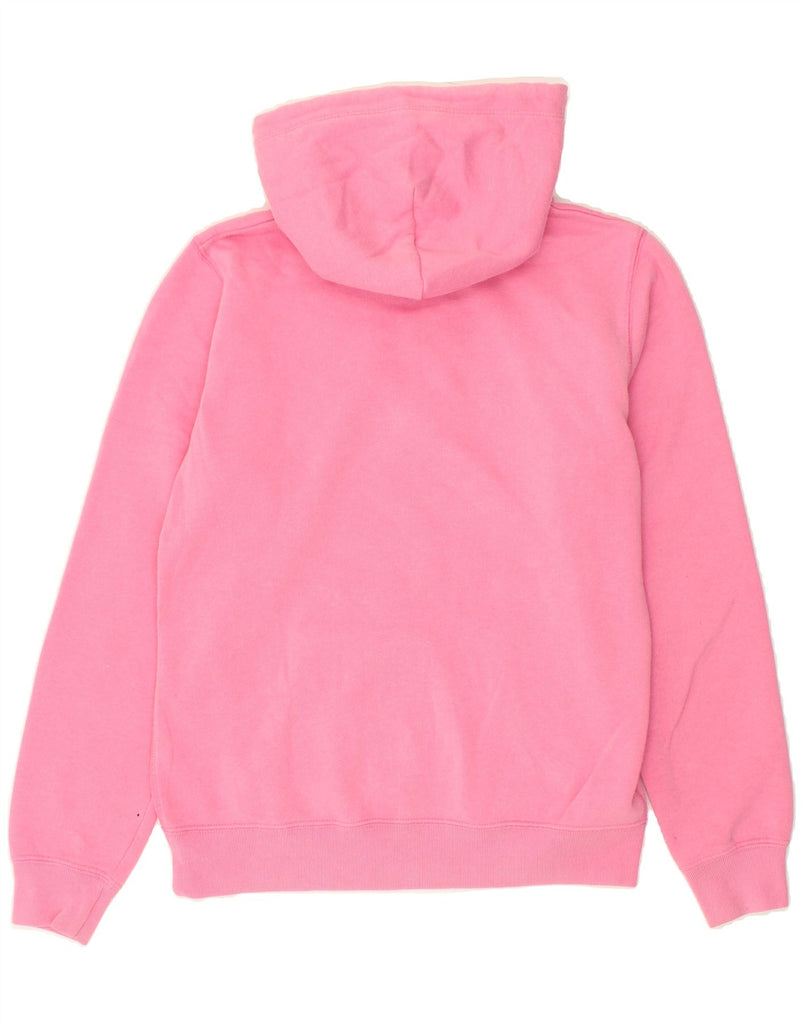 JACK WILLS Womens Graphic Hoodie Jumper UK 12 Medium Pink Cotton | Vintage Jack Wills | Thrift | Second-Hand Jack Wills | Used Clothing | Messina Hembry 