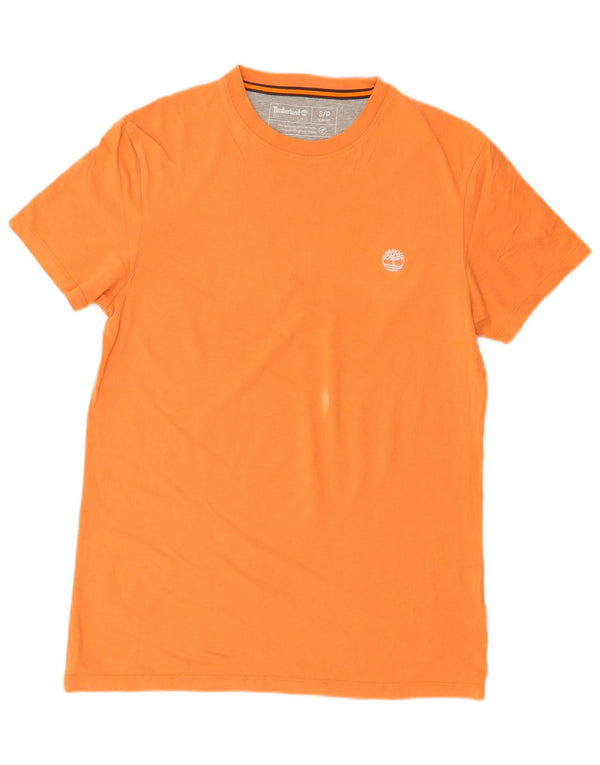 Timberland Mens Slim Fit T-Shirt Top Small Orange Cotton
