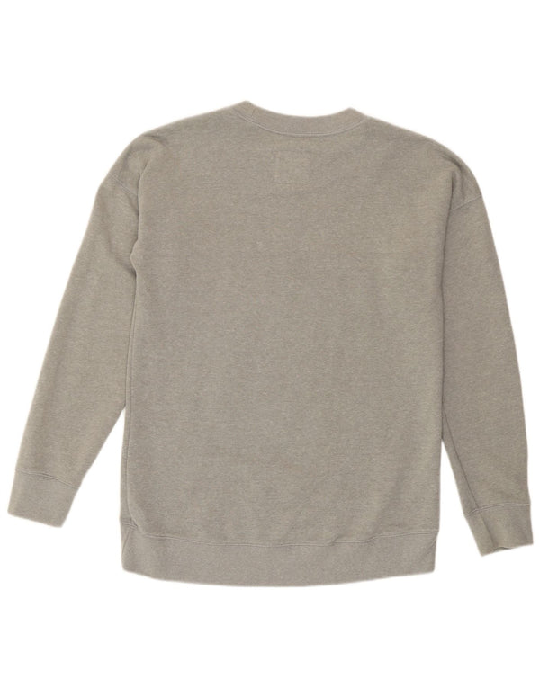 Jack Wills Womens Graphic Oversized Sweatshirt Jumper UK 8 Small Grey