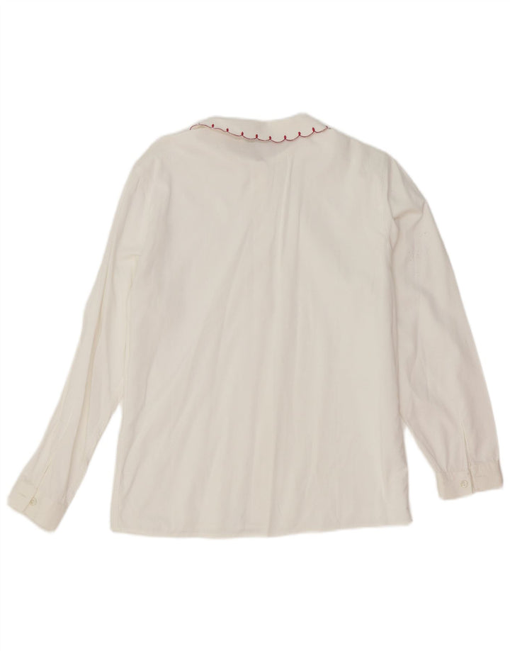 Vintage Womens Shirt IT 46 Large White Cotton