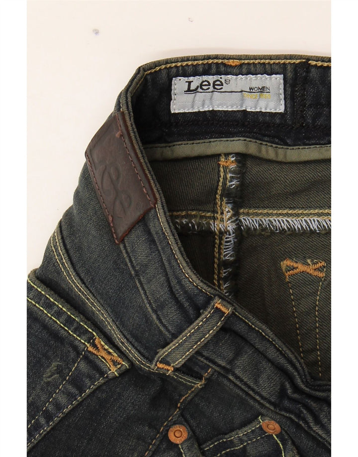 LEE Womens Coral Patch Bootcut Jeans W25 L31 Black Cotton Vintage Lee and Second-Hand Lee from Messina Hembry 