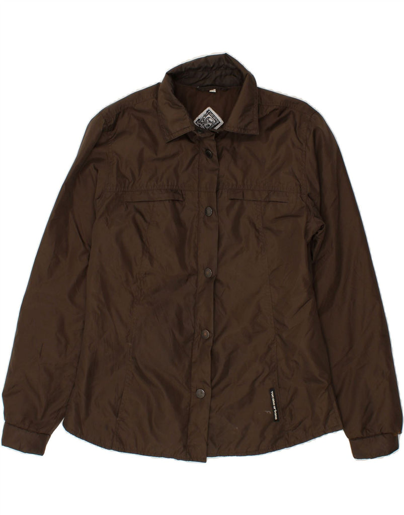 TUCANO URBANO Womens Windbreaker Jacket UK 14 Medium Brown Polyester Vintage Tucano Urbano and Second-Hand Tucano Urbano from Messina Hembry 