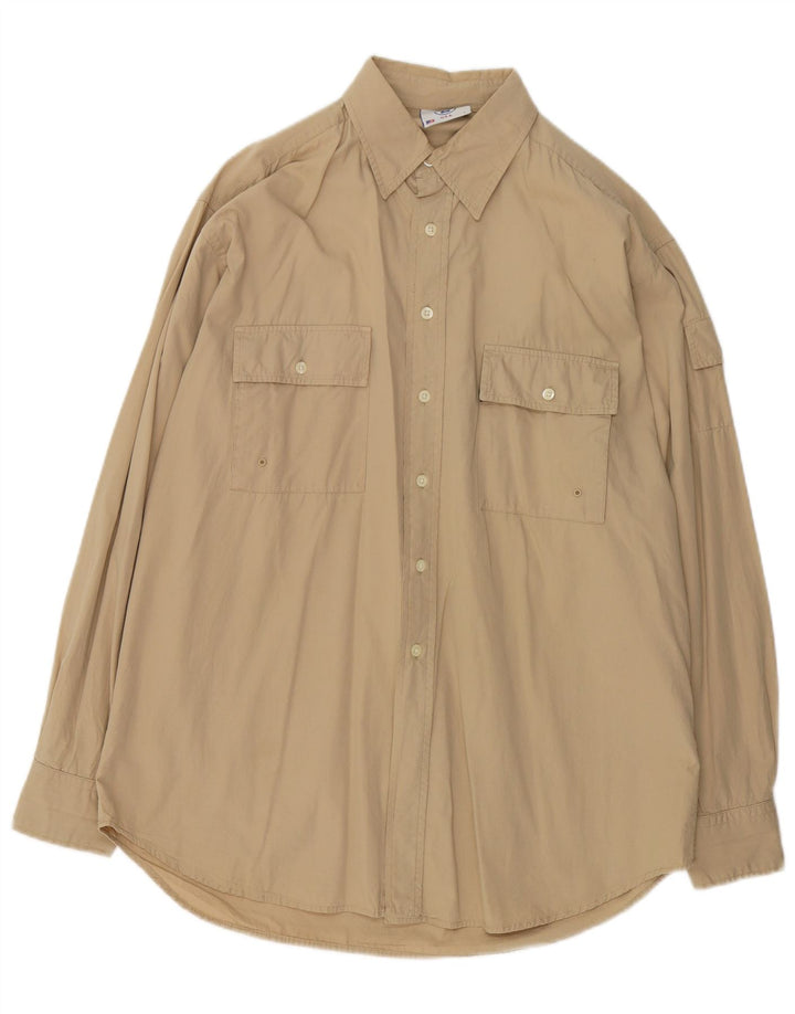 North Sails Mens Shirt Large Beige Cotton