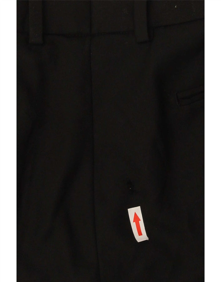 Marks & Spencer Mens Tailored Fit Pegged Suit Trousers W38 L31 Black Wool
