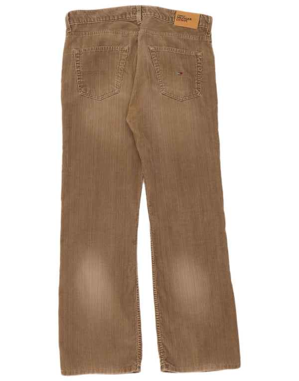Tommy Hilfiger Womens Bootcut Corduroy Trousers W34 L32 Beige Cotton